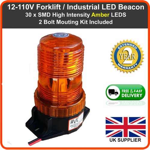 12v-110v LED Blinklicht für Gabelstapler LKW Bagger Traktor JCB Strobe Light - Bild 3 von 13