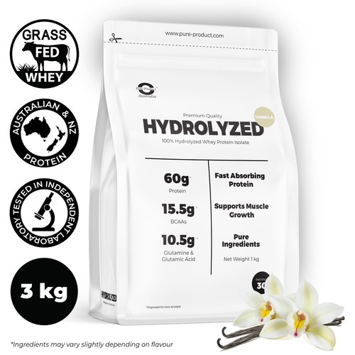 100% HYDROLYZED WHEY PROTEIN ISOLATE 3KG - CHOCOLATE - Picture 6 of 8