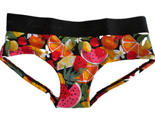 Victoria's Secret PINK Hipster Panties Size XS Fruit Print PINK Logo Waistband