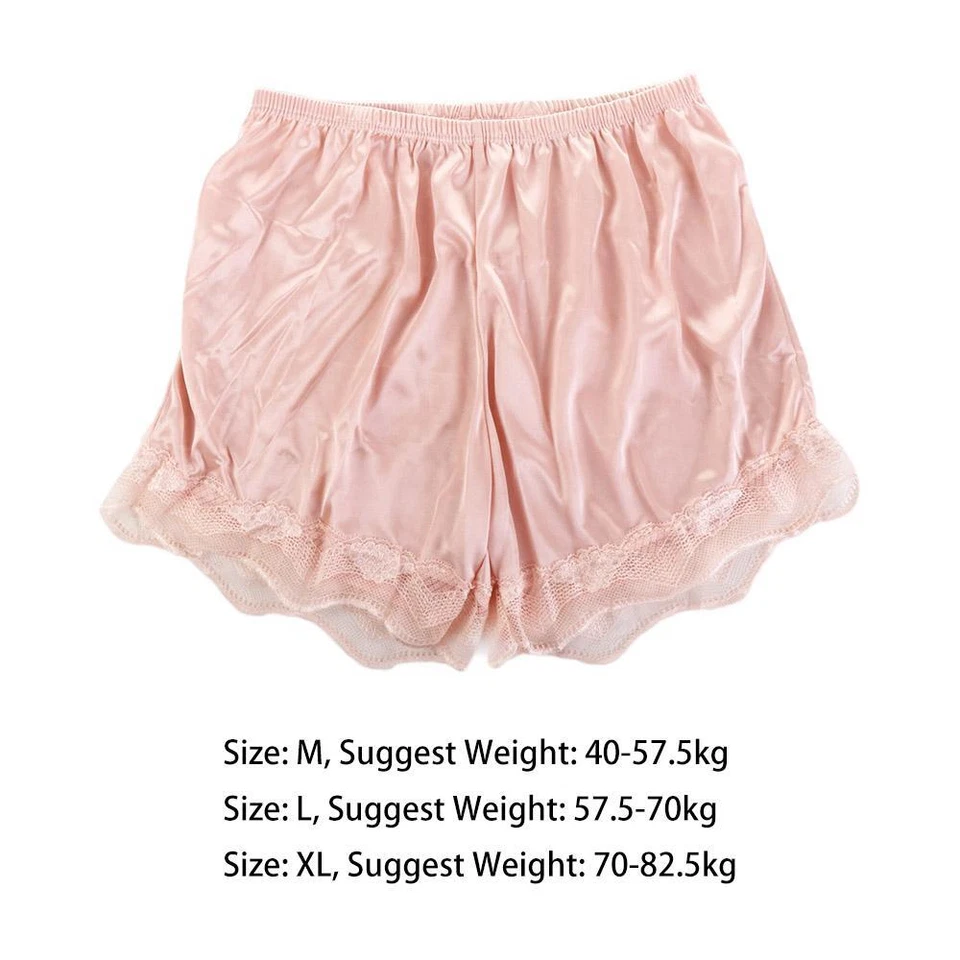 Women Lace Satin Safety Shorts Summer Sleeping Shorts Lady Leggings Underwear - Image 4 of 4