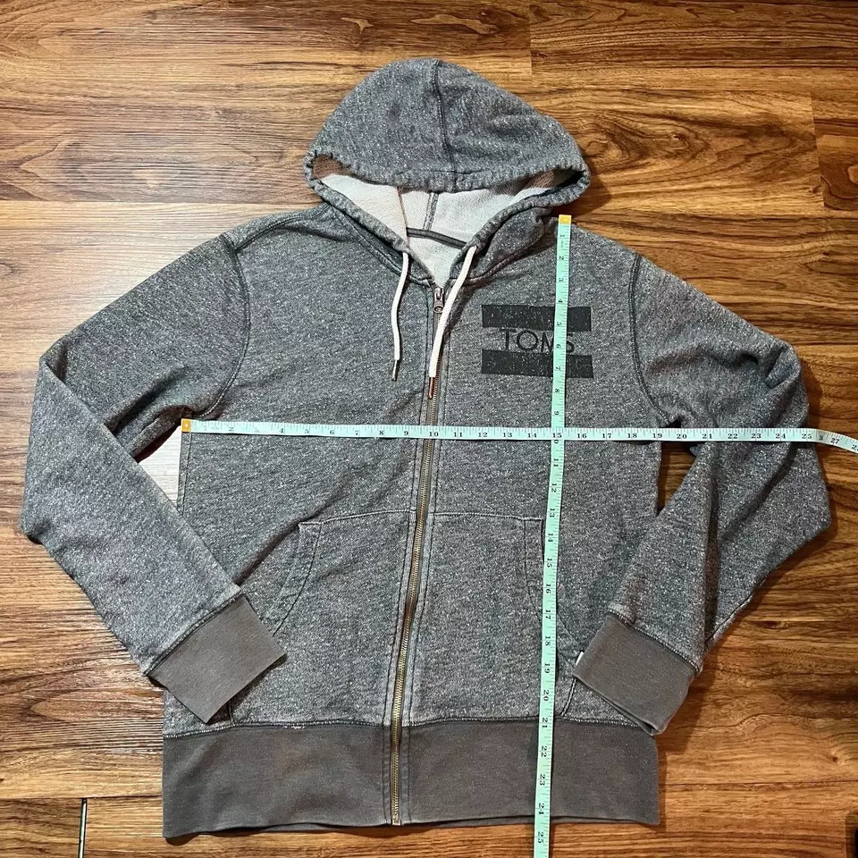 Toms For Target Gris Cremallera Completa Sudadera con Capucha Chaqueta Sudadera Para Mujer Talla Mediana DEFECTUOSA Foto 3 de 4
