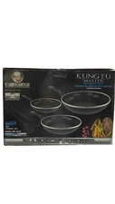 $99 NEW! Heavy Duty Forged Aluminum Fry Pan 3 Piece Set + 2 Bonus Utensils