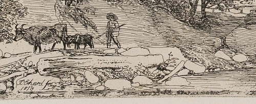 J. ERHARD (1795-1822), Landschaft am Untersberg bei Berchtesgarden, 1818, Rad. - Picture 2 of 5