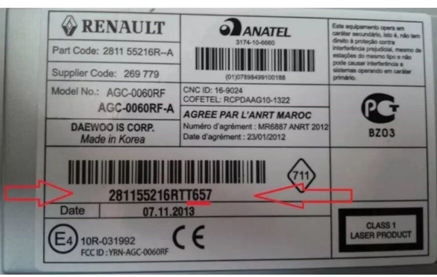 déblocage code radio Renault - Photo 2/4