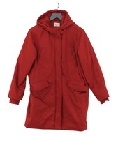 Nümph Women's Coat Uk 10 Red Cotton With Polyamide, Polyester Parka