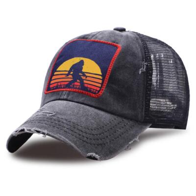 Bigfoot Silhouette Mesh Snapback Hat Casual Baseball Cap Outdoor Trucker Cap NEW