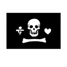Jolly Roger Stede Bonnet Flag Sticker Decal