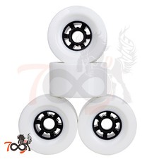 Cal 7 Pro 90mm 78A Cruiser Skateboard Wheels, Longboard Flywheel White (4pcs)