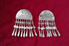 Retro Hair accessories fringe pure handmade Miao silver birds hairgrip 1piece