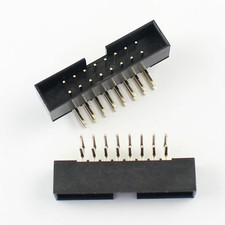 50Pcs 2mm 2x8 Pin 16 Pin Right Angle Male Shrouded Box Header IDC Connector