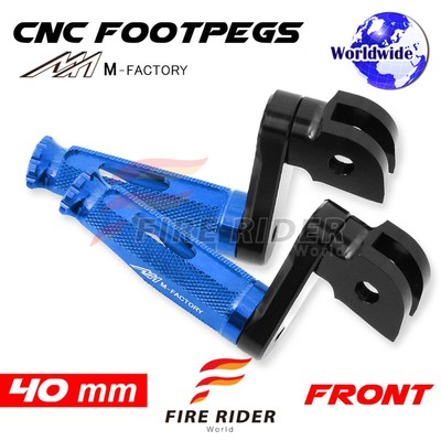 40mm Adjustable Blue Rider Foot Pegs SHINOBI For SL1000 Falco 99 00 01 02 03 04