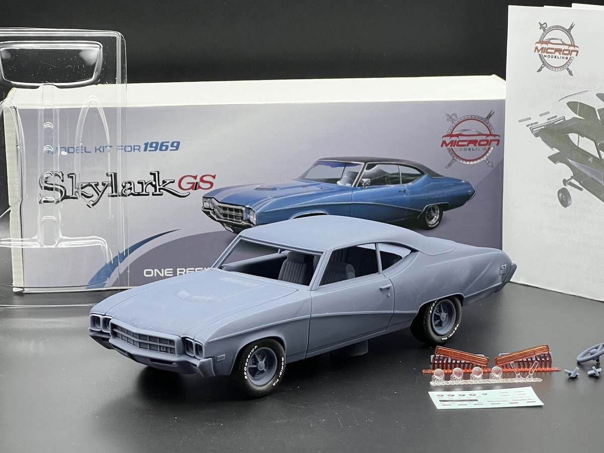 1:25 1969 Buick Skylark GS Resin Model Kit With Rubber Tires and