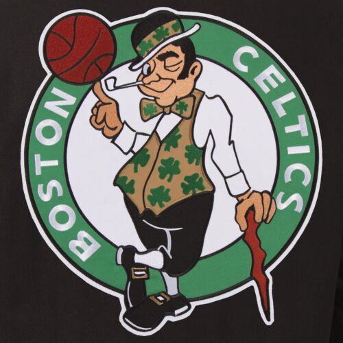NBA Boston Celtics JH Design Wollleder Wendejacke Patch Logos schwarz JH - Bild 2 von 6