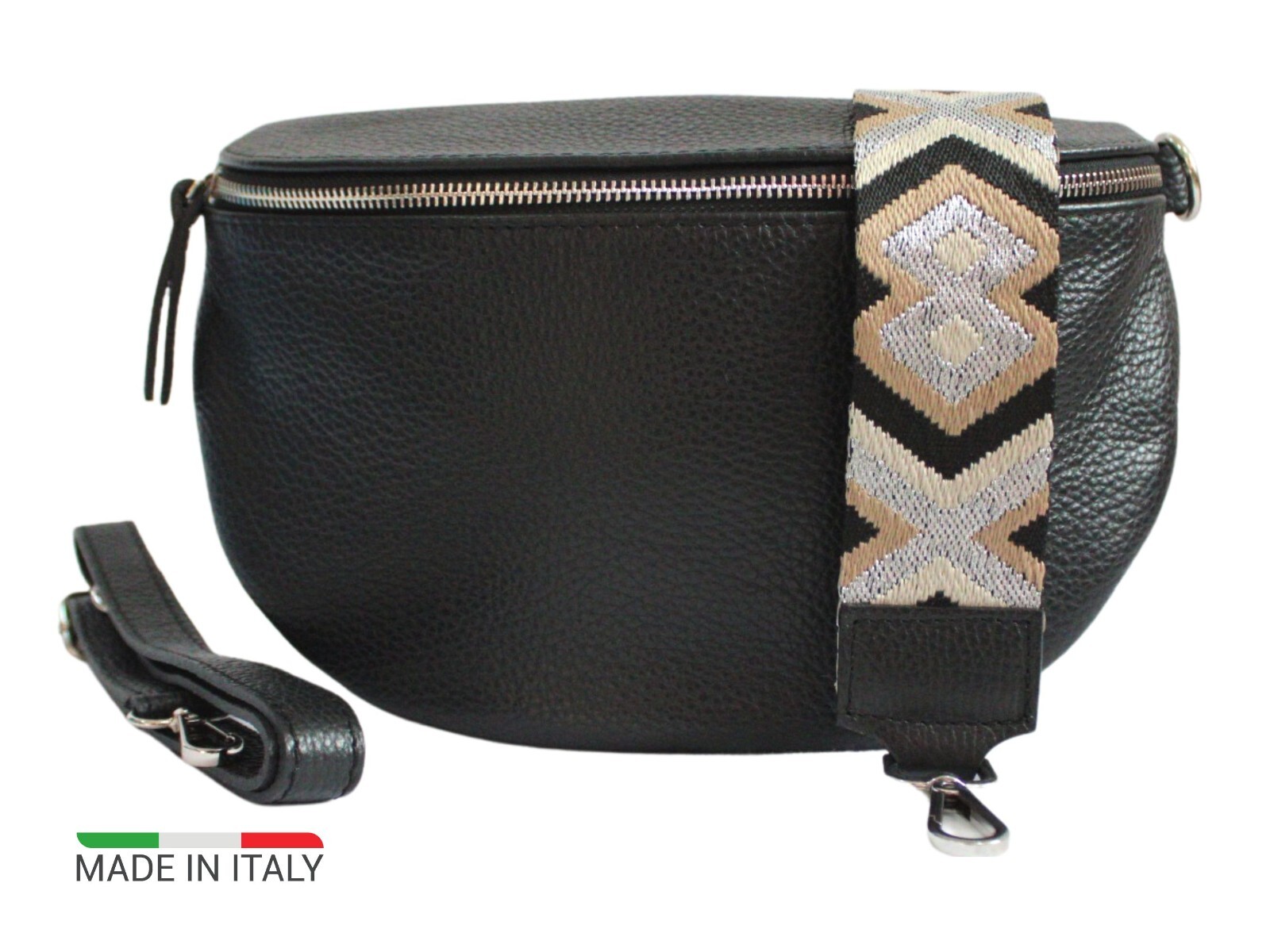 Crossbody Bag mit wechselgurt groß Damen Leder Crossbag Bauchtasche