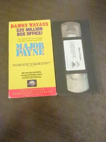 Rare Major Payne VHS Screening Cassette Not For Sale Or Rental Unique Vintage 95 - Picture 4 of 5