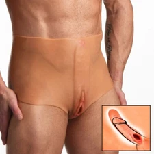 Master Series: Pussy Panties Silicone Vagina+Ass Panties - M ---FREE SHIPPING!!!