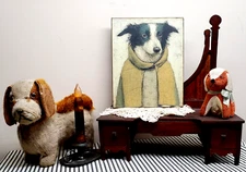 FOLK COLONIAL REPRODUCTION MEDIEVAL PRIMITIVE VINTAGE STYLE DOG SERIES #7 SIGN