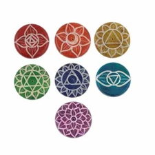 7 Chakra Stone Incense Burner Set | Incense Stick Holder Ash Catcher | Set of 7