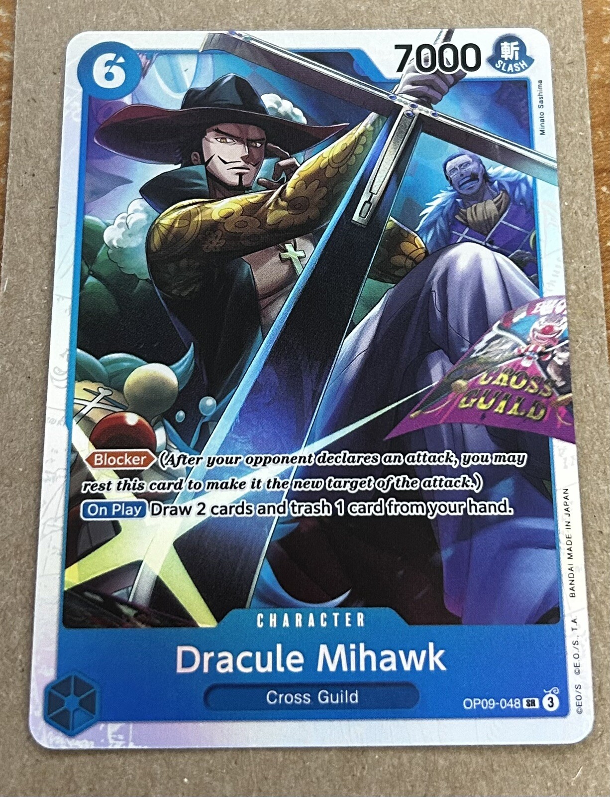 One Piece Card Game Dracule Mihawk OP09-048 SR NM - Foil Super Rare