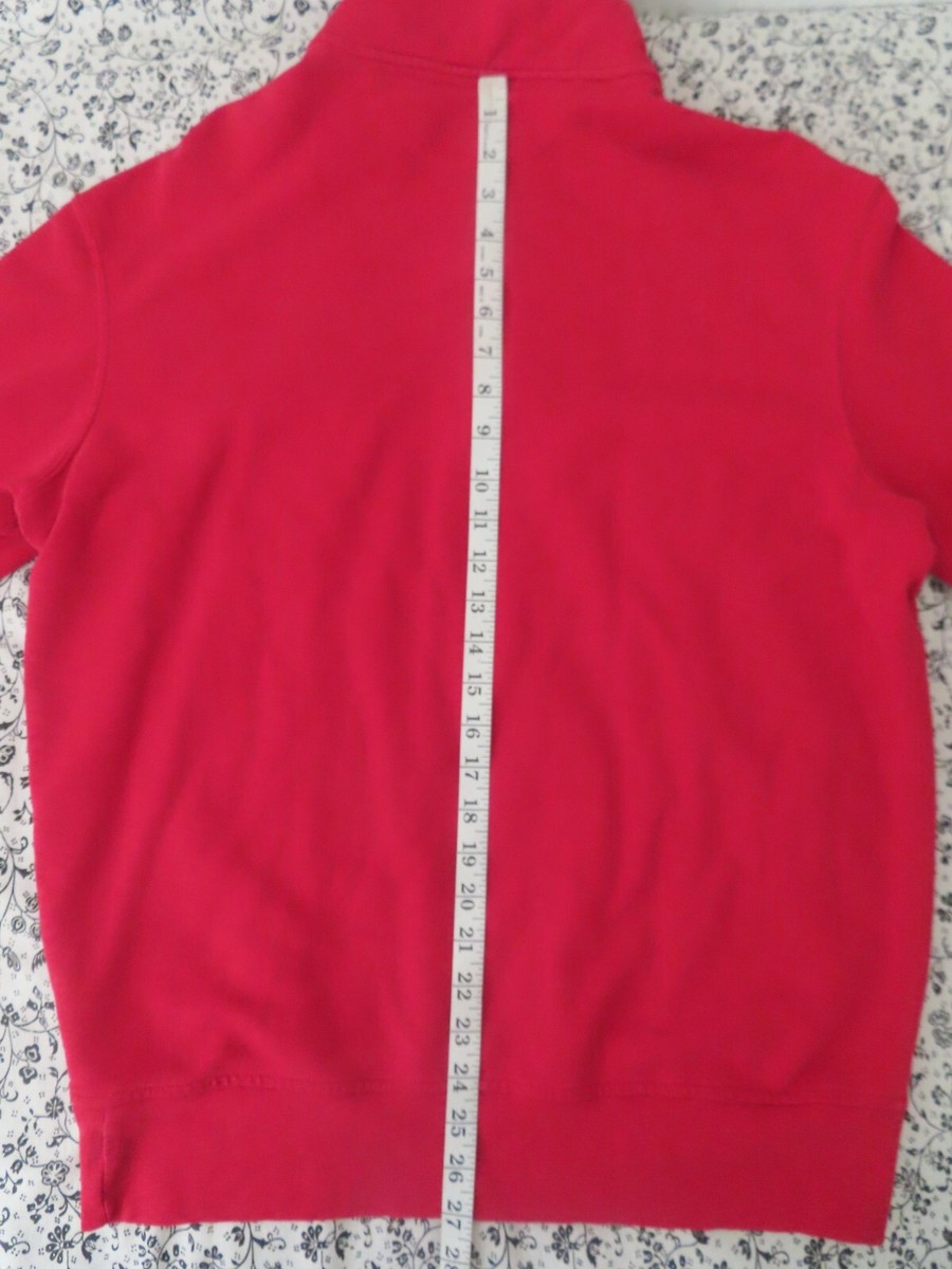 Men's Vintage 90s Polo Ralph Lauren red Snap T Fleece Jacket