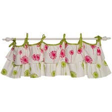Window Valance Balloon Straight Baby Girl Floral Polka Dot Pink Blue Green Multi