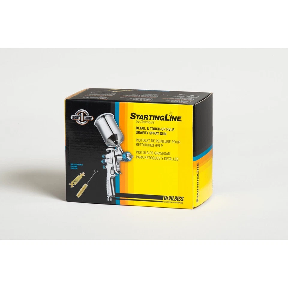 DeVilbiss StartingLine Mini HVLP Detail Paint Spray Gun with 1.0mm Tip 802405 Foto 3 de 3