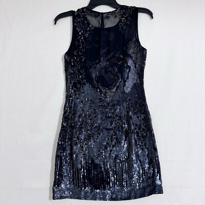 All Saints Cicily Sequin/Embellished/Beaded Dress Size US 4 Black | eBay