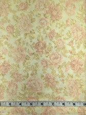 VTG Peter Pan Fabric BTY Muted Pink Mixed Floral Cotton Quilt Craft Fabric