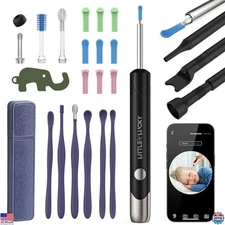 Littlelucky 4-in-1 Ear Wax Removal Kit - 1080P HD Cleaner with 6 LED Lights