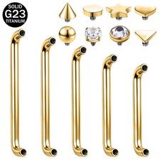 9Pcs/lot G23 Titanium Dermal Anchor 16G Micro Dermal Piercing Body Jewelry