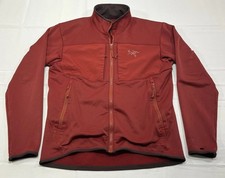 Arcteryx Gamma MX Soft Shell Polartec Jacket Full Zip Mens Medium Red FLAWS  