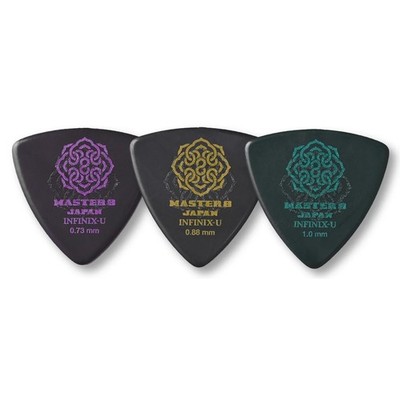Master 8 Infinix-U Hard Polish + Hard Grip Triangle Guitar Pick 6 Pack