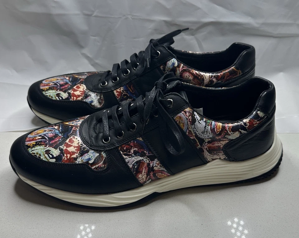 Zapatillas deportivas Robert Graham Samos abstractas para hombre talla 11,5 negras cachemira Foto 3 de 4