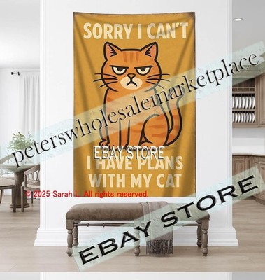 Funny Cat Wall Tapestry Home Decoration lover gift decor 59X82 in