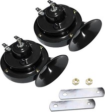 Dual-Tone 12V 300DB Super Loud Waterproof Electric Snail Horn, 2P Color: Black
