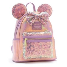 Loungefly Disney Parks Mickey Minnie Sequin Mini Backpack Bag