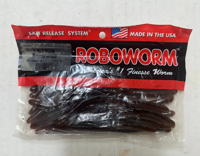 3'' Roboworm Ned Worm Watermelon R&B 20 pack