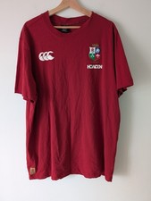 Canterbury CCC OFFICIAL British & Irish Lions 2025 Mens Cotton Rugby T-Shirt XL