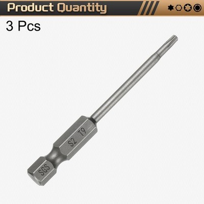 3pcs T9 Torx Head Screwdriver Bit 1/4