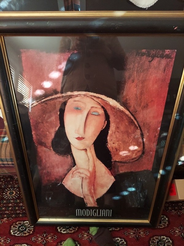 Large Fine Print MODIGLIANI Portrait Of JEANNE Hebuterne 29"x40x3"
