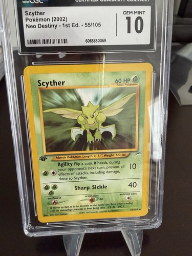 Scyther (1st Edition) graded CGC 10 for sale on eBay