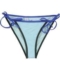 American Eagle Womens Solid Bikini Swim Bottom, Blue, Small