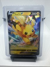 Pokémon Pikachu V SWSH285 Spada e Scudo Promo Holo 200 HP Carta Guida Pika