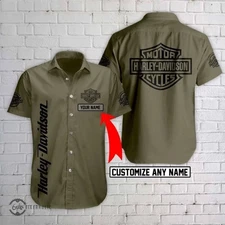 Personalized Harley Motor Racing Davidsonn Casual Button Down Shirt Unisex Adult