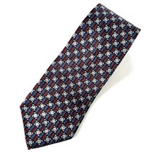 Erremio Hand Made Geometric 100 SILK Men's Designer Navy Tie 57" x 4  