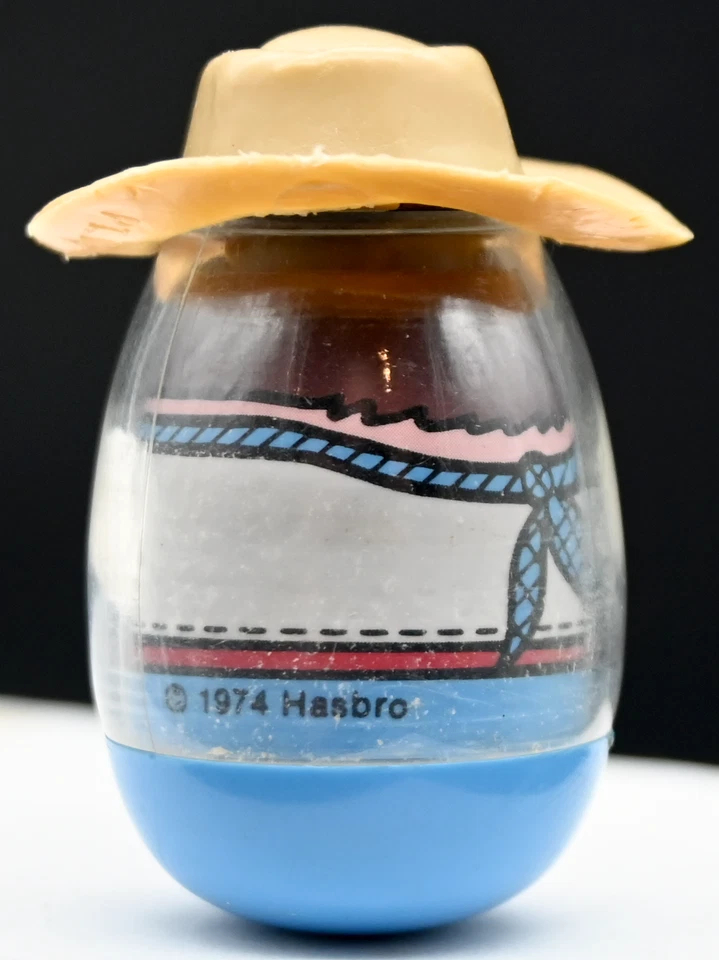 De colección 1974 Hasbro Weebles Vaquero Western Boy Azul con Sombrero Tostado - ¡Raro! Foto 2 de 4