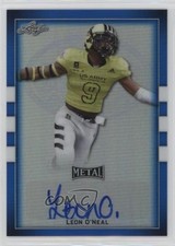 2018 Leaf Metal US Army All-American Bowl Blue 41/50 Leon O'Neal Auto 0b2