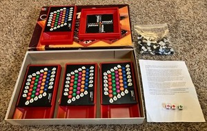 1986 Casino Yahtzee High-Rolling Dice Game MB-Missing 2 Dice and Cup-For Parts?