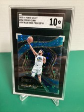 2023 Select #256 Stephen Curry Light Blue Disco /99 SGC 10 Golden State Warriors