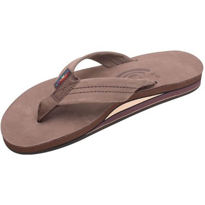 HOT !! Rainbow Women s Leather Sandals   Premium Double Layer Espresso 302ALTS